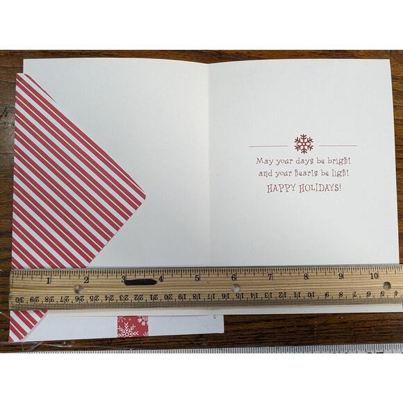 Vtg SPCAI Yellow White Lab Puppy Dog Scarf Snow Christmas Holiday Greeting Card - Picture 2 of 3